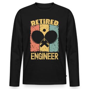 Table-tennis retired engineer - Men's Premium Organic Long Sleeve Shirt - black - Front - Nico (187cm)