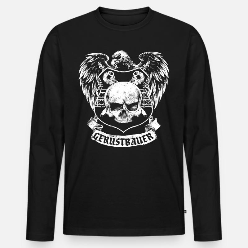 Gerüstbauer Abzeichen - Männer Premium Bio Langarmshirt - Schwarz