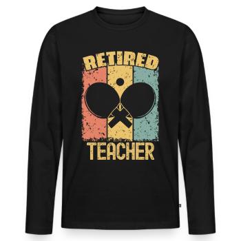 Table-tennis retired teacher - Men's Premium Organic Long Sleeve Shirt - black - Front - Nico (187cm)