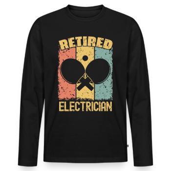 Table-tennis retired electrician - Men's Premium Organic Long Sleeve Shirt - black - Front - Nico (187cm)