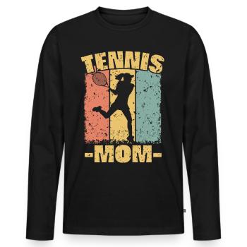 Tennis Mom - Men's Premium Organic Long Sleeve Shirt - black - Front - Nico (187cm)