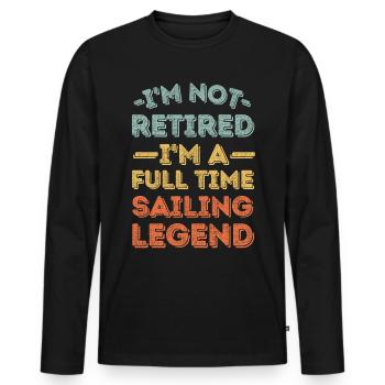 Retired and sailing legend - Men's Premium Organic Long Sleeve Shirt - black - Front - Nico (187cm)