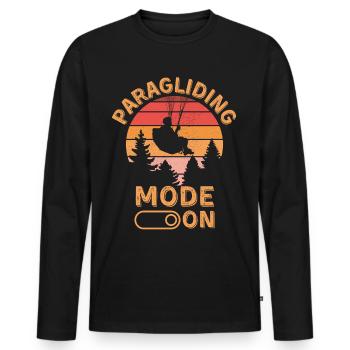 Paragliding mode on - Men's Premium Organic Long Sleeve Shirt - black - Front - Nico (187cm)