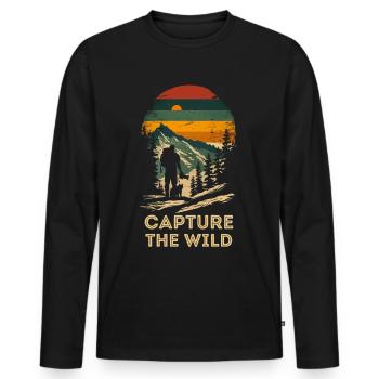 Photography, Nature Photography, Wildlife Photography - Men's Premium Organic Long Sleeve Shirt - black - Front - Nico (187cm)
