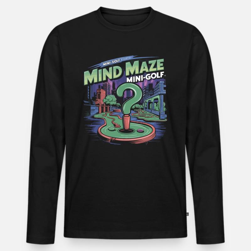 Golf Minigolf Minigolfer Golfer - Männer Premium Bio Langarmshirt - Schwarz