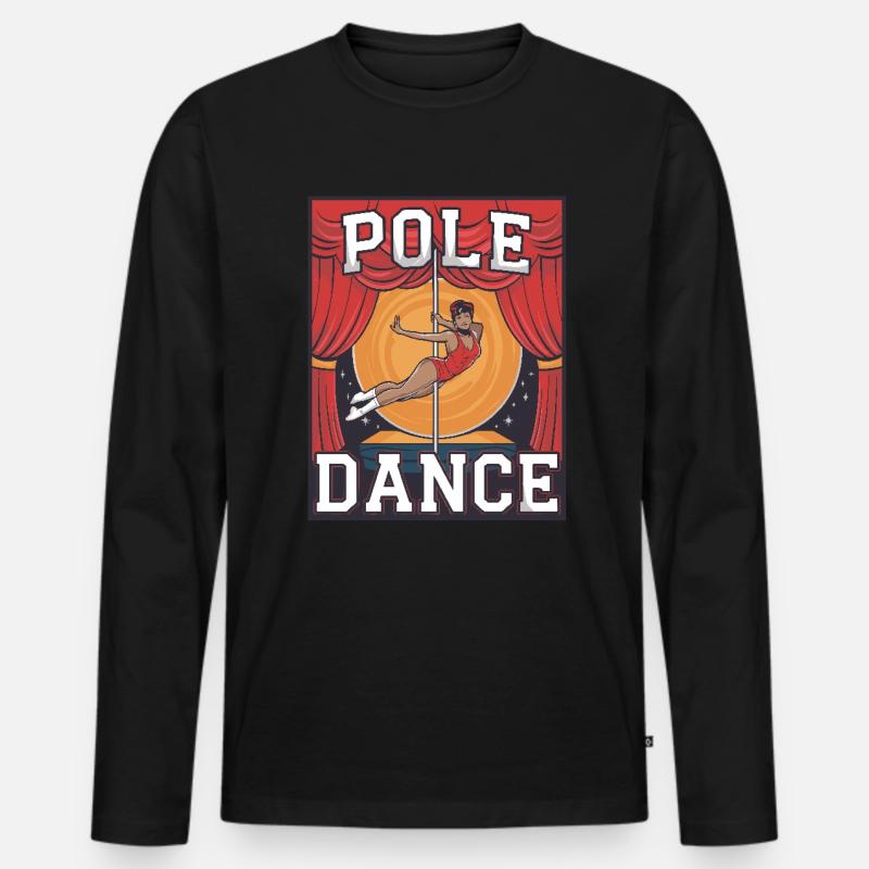 Pole Dance Pole Tänzerin Stangentanz - Männer Premium Bio Langarmshirt - Schwarz