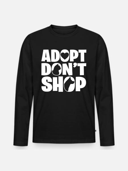 Adoptieren Haustier - Männer Premium Bio Langarmshirt - Schwarz