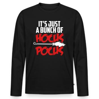 Hocus Pocus Magic Spells Magic Halloween Witch - Men's Premium Organic Long Sleeve Shirt - black - Front - Nico (187cm)