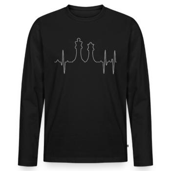 Schach - Männer Premium Bio Langarmshirt - Schwarz - Vorne - Nico (187cm)