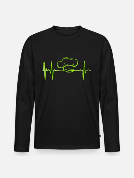 cook - Men's Premium Organic Long Sleeve Shirt - black