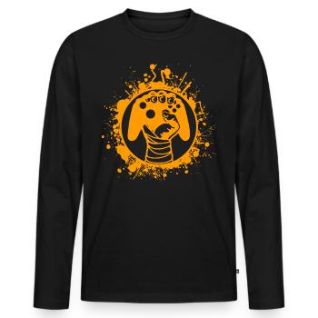 Gamer - T-shirt manches longues Premium bio Homme - noir - Devant - Nico (187cm)
