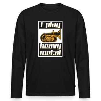 Heavy Metal - Männer Premium Bio Langarmshirt - Schwarz - Vorne - Nico (187cm)