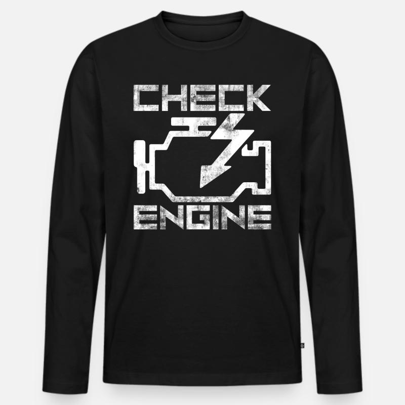 Motor - Männer Premium Bio Langarmshirt - Schwarz