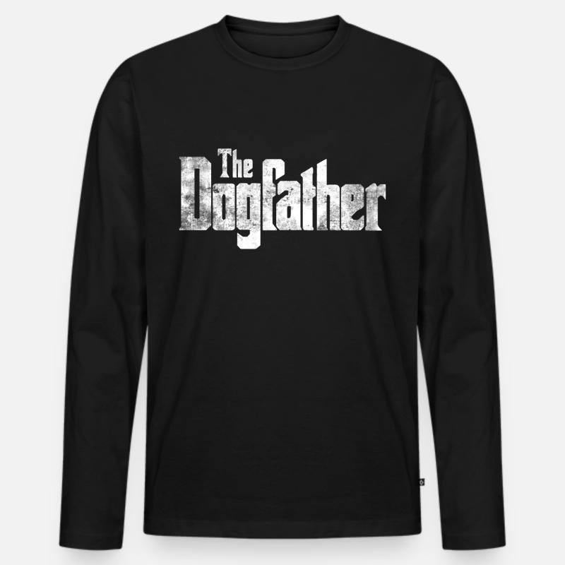Hunde Vater - Männer Premium Bio Langarmshirt - Schwarz