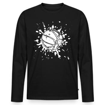 Basketball Dribbling America Sport Basketballer - Men's Premium Organic Long Sleeve Shirt - black - Front - Nico (187cm)