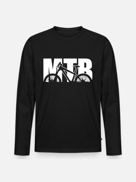 Fahrrad - Männer Premium Bio Langarmshirt - Schwarz