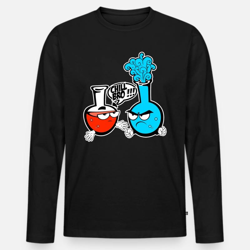 Chemie - Männer Premium Bio Langarmshirt - Schwarz