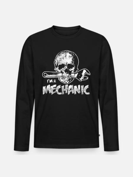 Mechaniker - Männer Premium Bio Langarmshirt - Schwarz