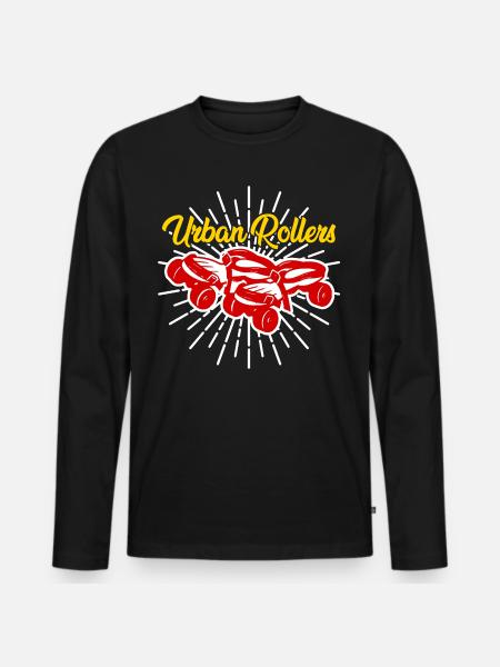roller skates - Men's Premium Organic Long Sleeve Shirt - black