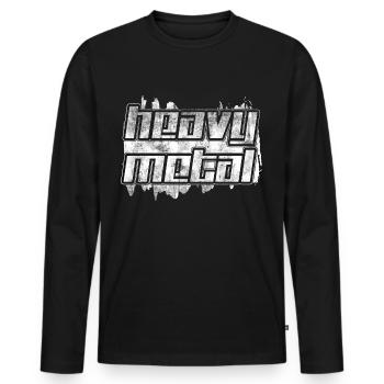 Heavy Metal Rock and Roll Hard Rock Band - Men's Premium Organic Long Sleeve Shirt - black - Front - Nico (187cm)