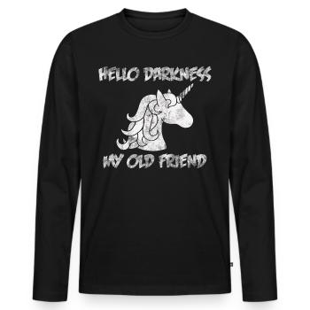Ténèbres de Licorne Créature sombre et mythique Fée Pony - T-shirt manches longues Premium bio Homme - noir - Devant - Nico (187cm)