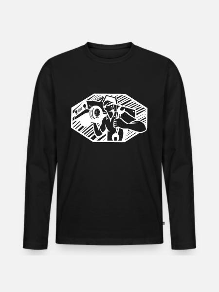 mechanic - Men's Premium Organic Long Sleeve Shirt - black