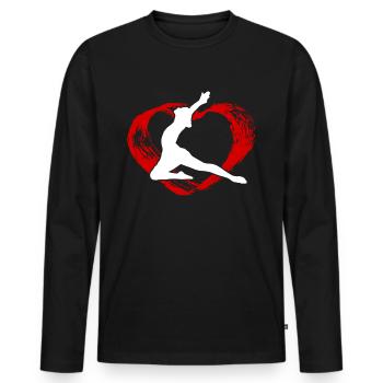 Dance - Men's Premium Organic Long Sleeve Shirt - black - Front - Nico (187cm)