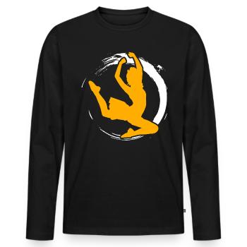 Dance - Men's Premium Organic Long Sleeve Shirt - black - Front - Nico (187cm)
