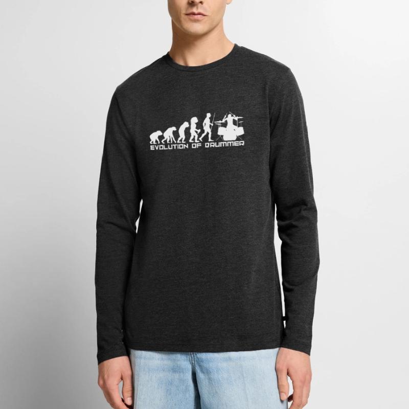 Drum development Evolution Stone Age drum Men's Premium Organic Long Sleeve Shirt