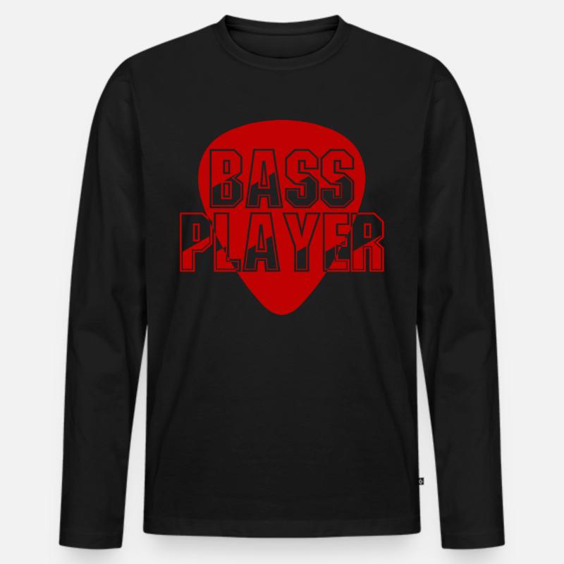Bass - Männer Premium Bio Langarmshirt - Schwarz
