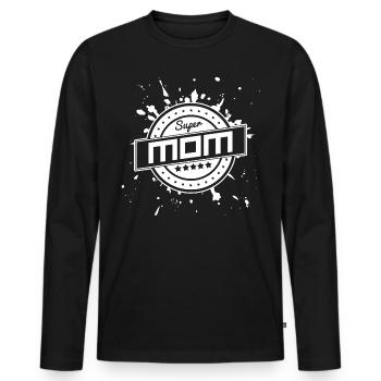 Muttertag - Männer Premium Bio Langarmshirt - Schwarz - Vorne - Nico (187cm)