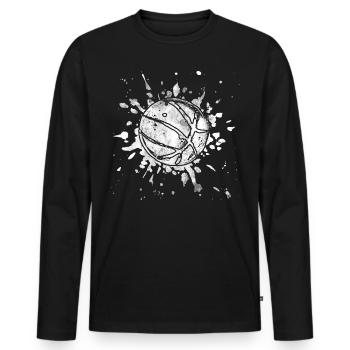Basketball Dribbling America Sports Basketball - Men's Premium Organic Long Sleeve Shirt - black - Front - Nico (187cm)