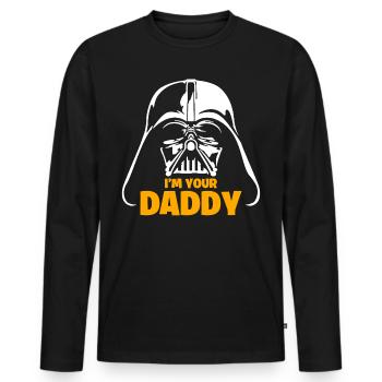 Vatertag Bester Papa Vatertagsgeschenk Eltern Mai - Männer Premium Bio Langarmshirt - Schwarz - Vorne - Nico (187cm)