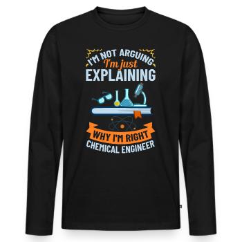 Chemical Engineer Chemical Engineering Science - Men's Premium Organic Long Sleeve Shirt - black - Front - Nico (187cm)