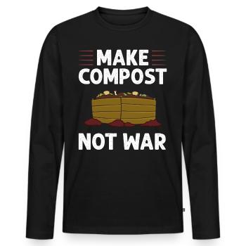 Kompostierung Kompost Wurm Abfall - Männer Premium Bio Langarmshirt - Schwarz - Vorne - Nico (187cm)