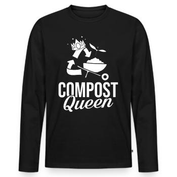 Kompostierung Kompost Wurm Abfall - Männer Premium Bio Langarmshirt - Schwarz - Vorne - Nico (187cm)