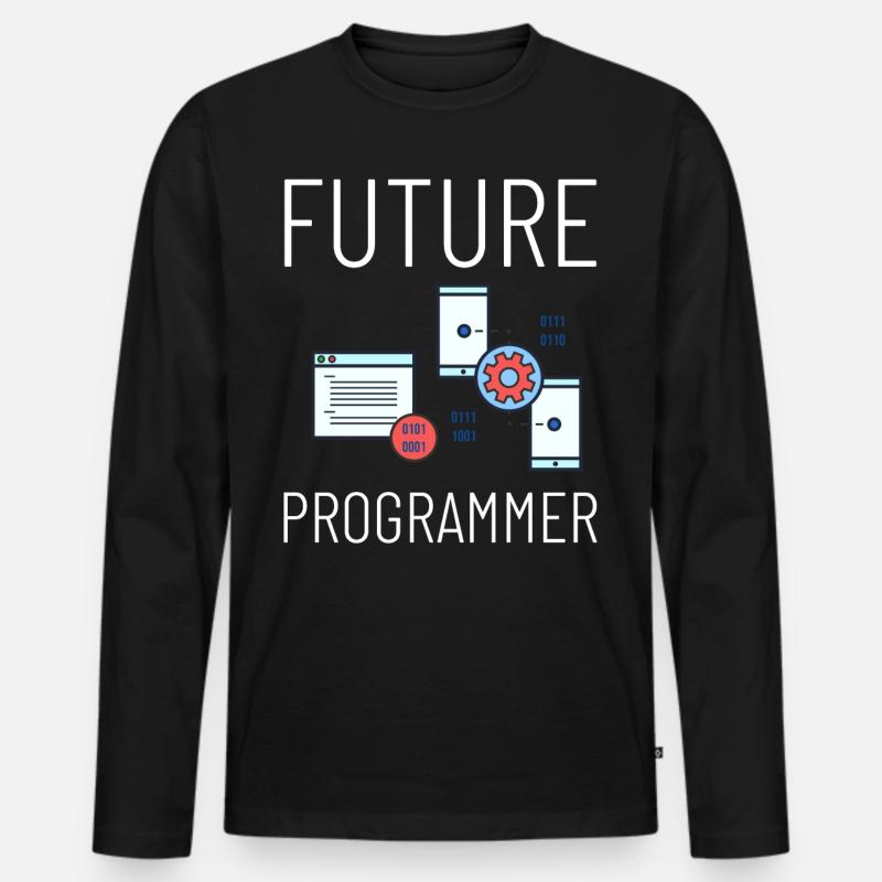 Programmierer Programmieren Computerentwickler Pc - Männer Premium Bio Langarmshirt - Schwarz