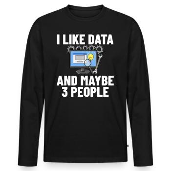 Software Development Software Developer Developer - Men's Premium Organic Long Sleeve Shirt - black - Front - Nico (187cm)