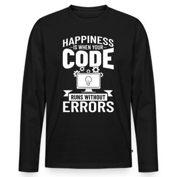 Software Development Software Developer Developer - Men's Premium Organic Long Sleeve Shirt - black - Front - Nico (187cm)