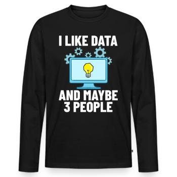 Software Development Software Developer Developer - Men's Premium Organic Long Sleeve Shirt - black - Front - Nico (187cm)