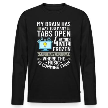 Software Development Software Developer Developer - Men's Premium Organic Long Sleeve Shirt - black - Front - Nico (187cm)