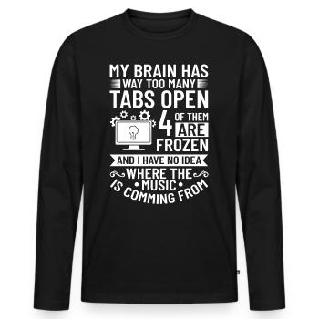 Software Development Software Developer Developer - Men's Premium Organic Long Sleeve Shirt - black - Front - Nico (187cm)