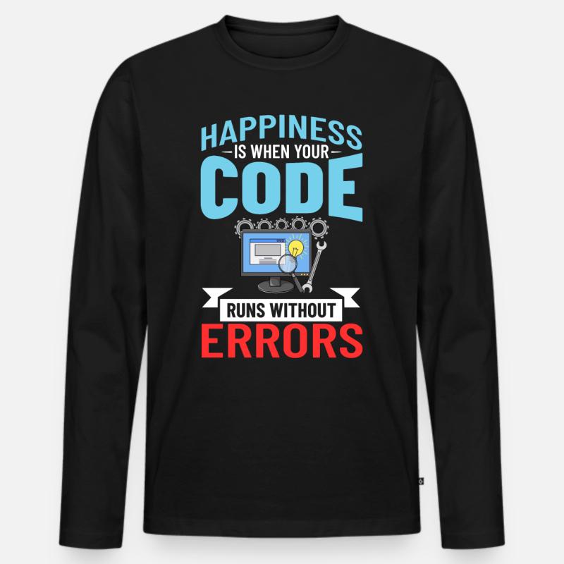 Software Development Software Developer Developer - Men's Premium Organic Long Sleeve Shirt - black