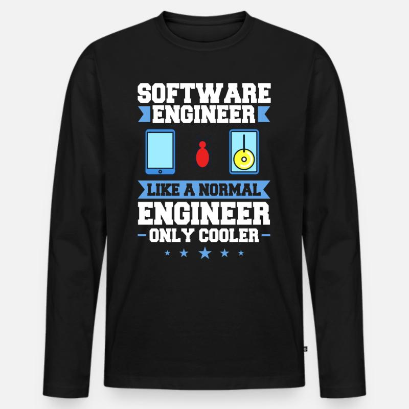 Software Engineering Softwaretechnik Ingenieur - Männer Premium Bio Langarmshirt - Schwarz