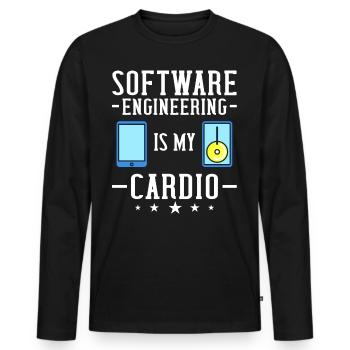 Software Engineering Software Engineering Engineer - Men's Premium Organic Long Sleeve Shirt - black - Front - Nico (187cm)