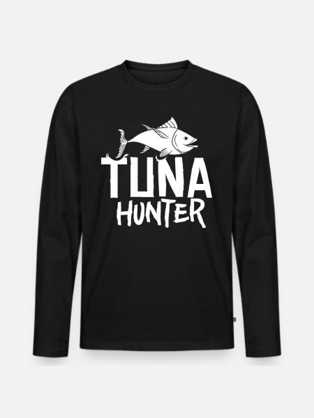 Atún rojo Pescador de atún rojo Griego - Camiseta ecológica prémium de manga larga para hombre - negro
