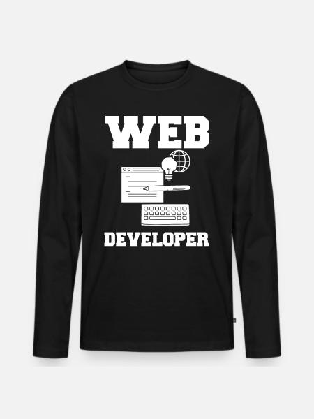 Web Entwicklung Webentwickler Entwickler Manager - Männer Premium Bio Langarmshirt - Schwarz