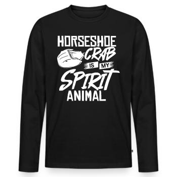 Crabe en fer à cheval Crabe en fer à cheval Crabes des Moluques - T-shirt manches longues Premium bio Homme - noir - Devant - Nico (187cm)