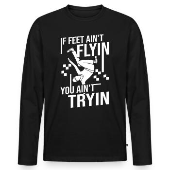 Breakdance Musik Breaking BBoy Bgirl - Männer Premium Bio Langarmshirt - Schwarz - Vorne - Nico (187cm)