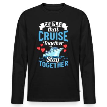 Cruise Ship Cruise Cruise Cruise - Men's Premium Organic Long Sleeve Shirt - black - Front - Nico (187cm)